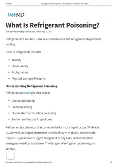 freon poison symptoms|Refrigerant poisoning